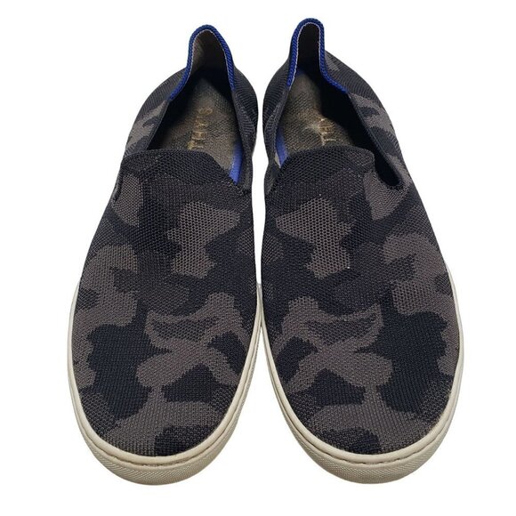 Rothys Camo The Sneaker Gray Knit Comfort Recycled Low Top Slip On Womens 10 - Picture 2 of 8